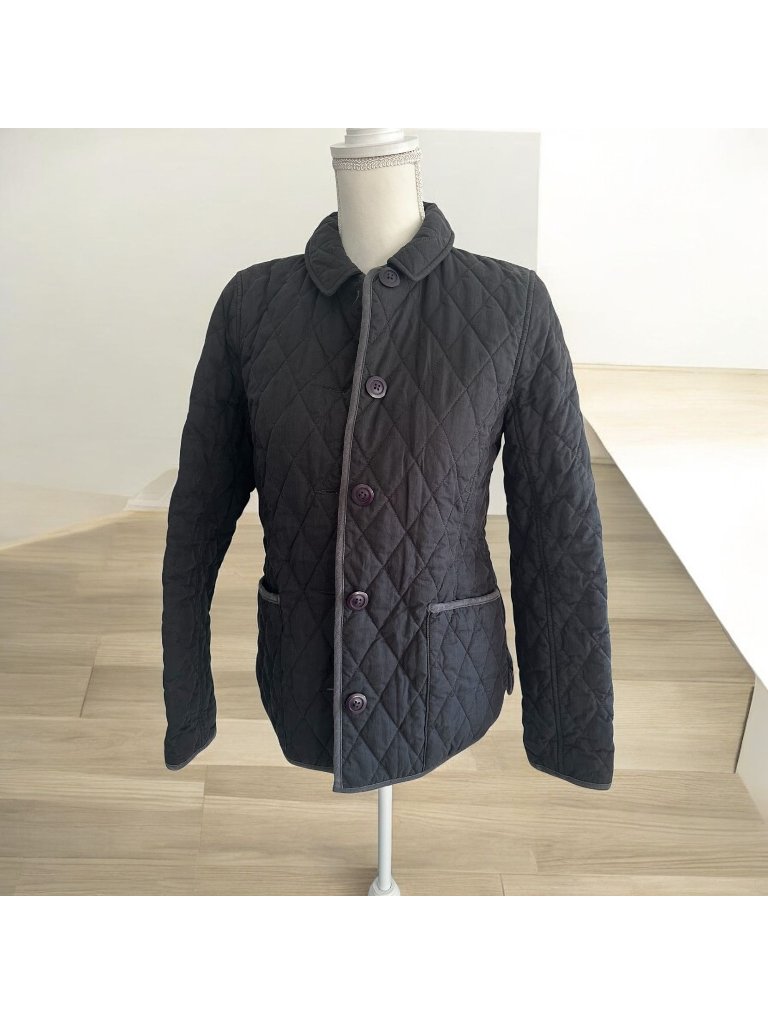 Ll Bean Vintage Black Quilted Jacket Size 0